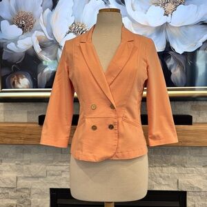 Coral blazer quarter sleeve